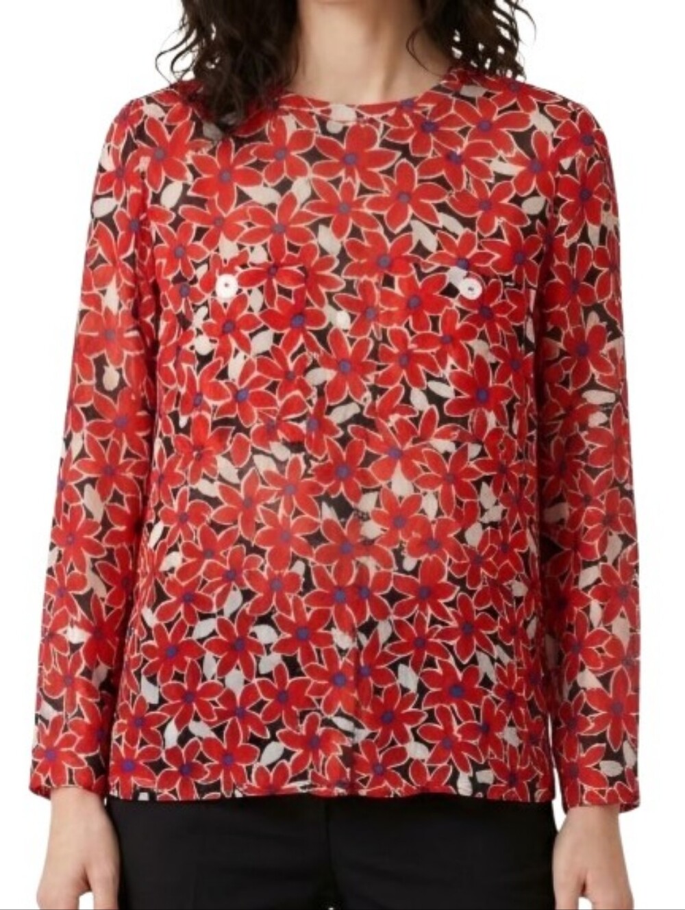 Vintage AKRIS CLUB Ingrid Floral Blouse